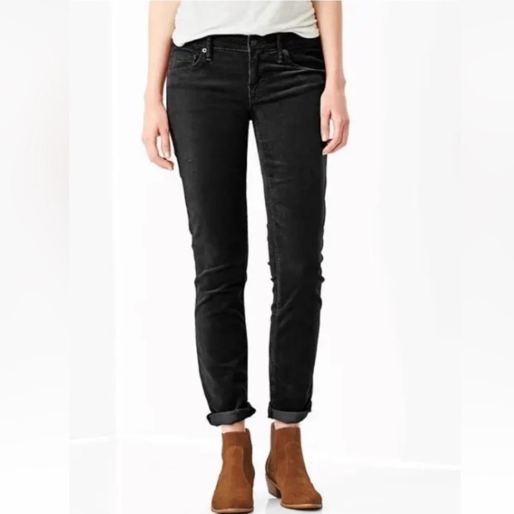 💖5 for $50💖GAP 1969 Súper Skinny Premium DarkGray Corduroy Women's Midrise Pants - Picture 2 of 14